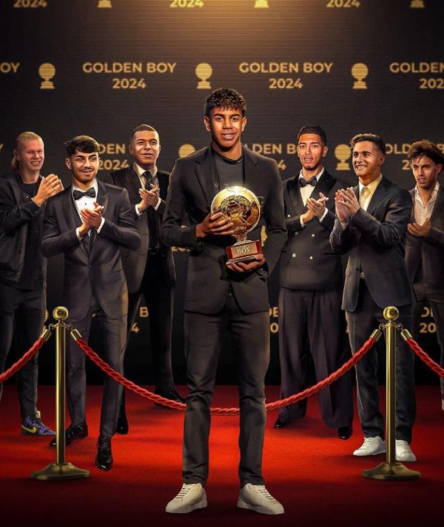 2024年金童奖评选结果出炉，亚马尔无悬念当选